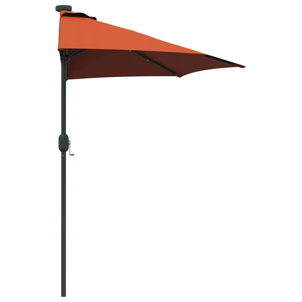 Garden Parasol Terracotta 294 x 150 x 223 cm Fabric