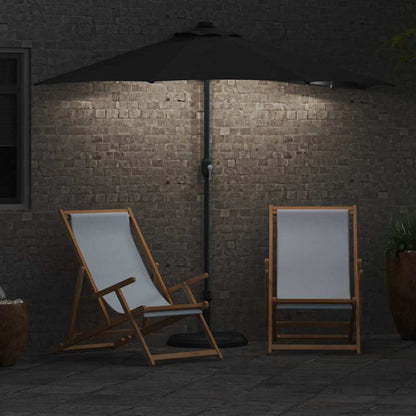 Garden Parasol Black 294 x 150 x 223 cm Fabric