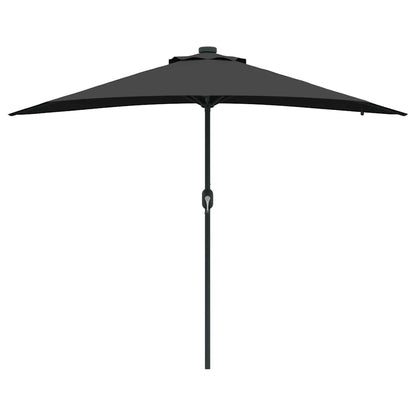 Garden Parasol Black 294 x 150 x 223 cm Fabric