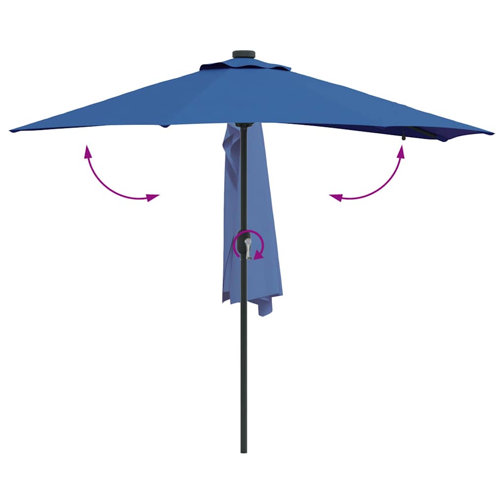 Garden Parasol Blue 294 x 150 x 223 cm Fabric