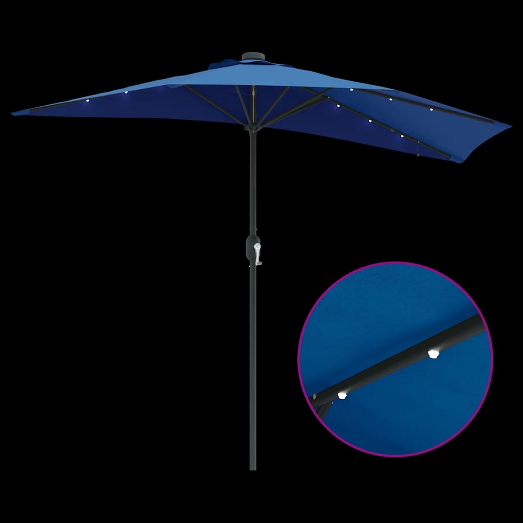 Garden Parasol Blue 294 x 150 x 223 cm Fabric