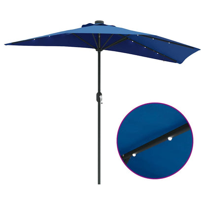 Garden Parasol Blue 294 x 150 x 223 cm Fabric