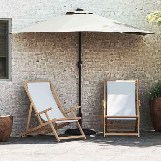Garden Parasol Half Sand 294 x 150 x 224 cm Fabric