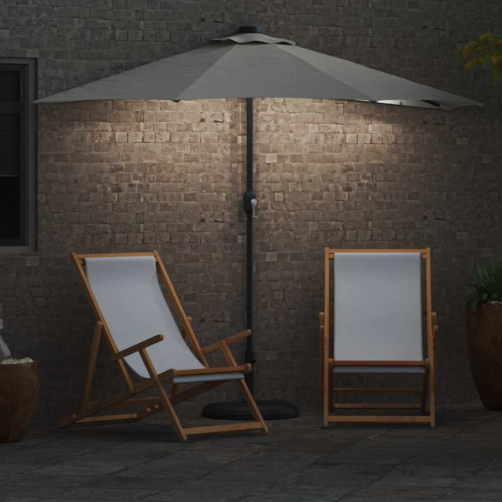 Garden Parasol Half Sand 294 x 150 x 224 cm Fabric