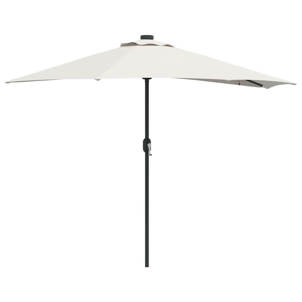 Garden Parasol Half Sand 294 x 150 x 224 cm Fabric