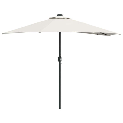 Garden Parasol Half Sand 294 x 150 x 224 cm Fabric