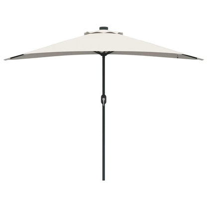 Garden Parasol Half Sand 294 x 150 x 224 cm Fabric