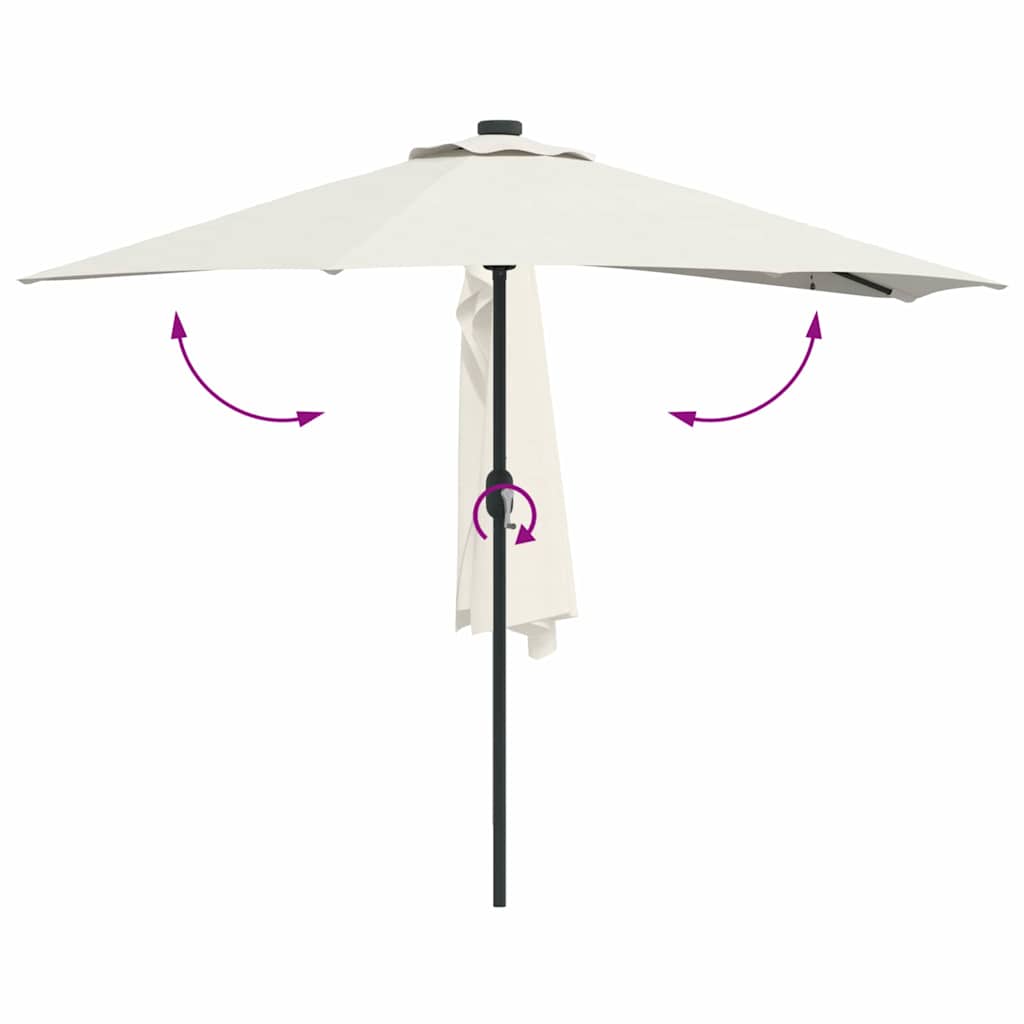Garden Parasol Half Sand 294 x 150 x 224 cm Fabric