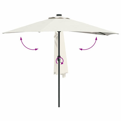 Garden Parasol Half Sand 294 x 150 x 224 cm Fabric