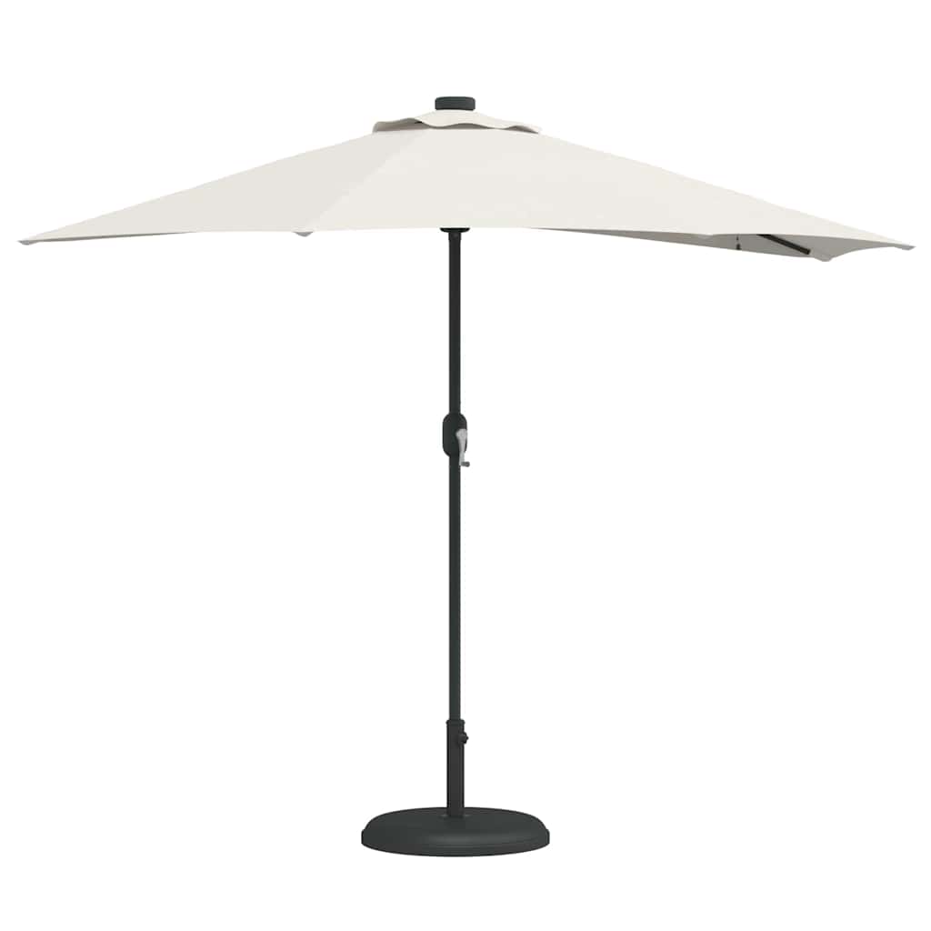 Garden Parasol Half Sand 294 x 150 x 224 cm Fabric