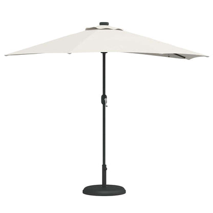 Garden Parasol Half Sand 294 x 150 x 224 cm Fabric