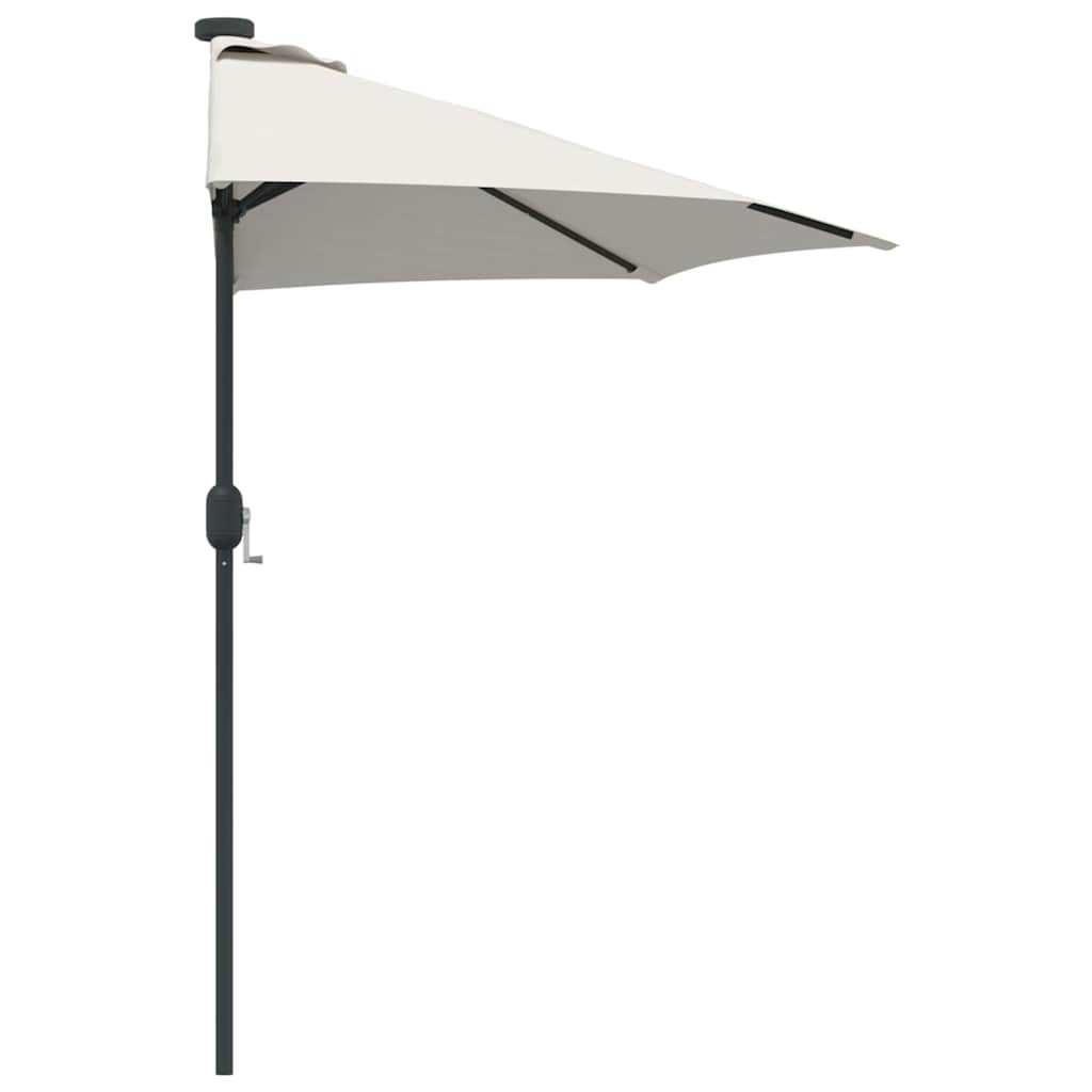 Garden Parasol Half Sand 294 x 150 x 224 cm Fabric