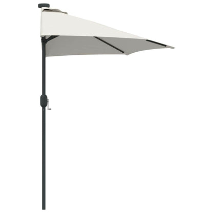 Garden Parasol Half Sand 294 x 150 x 224 cm Fabric
