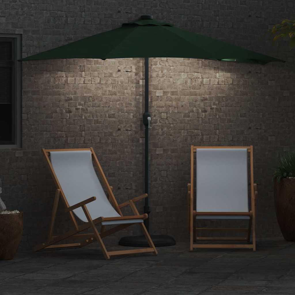 Garden Parasol Half Green 294 x 150 x 224 cm Fabric
