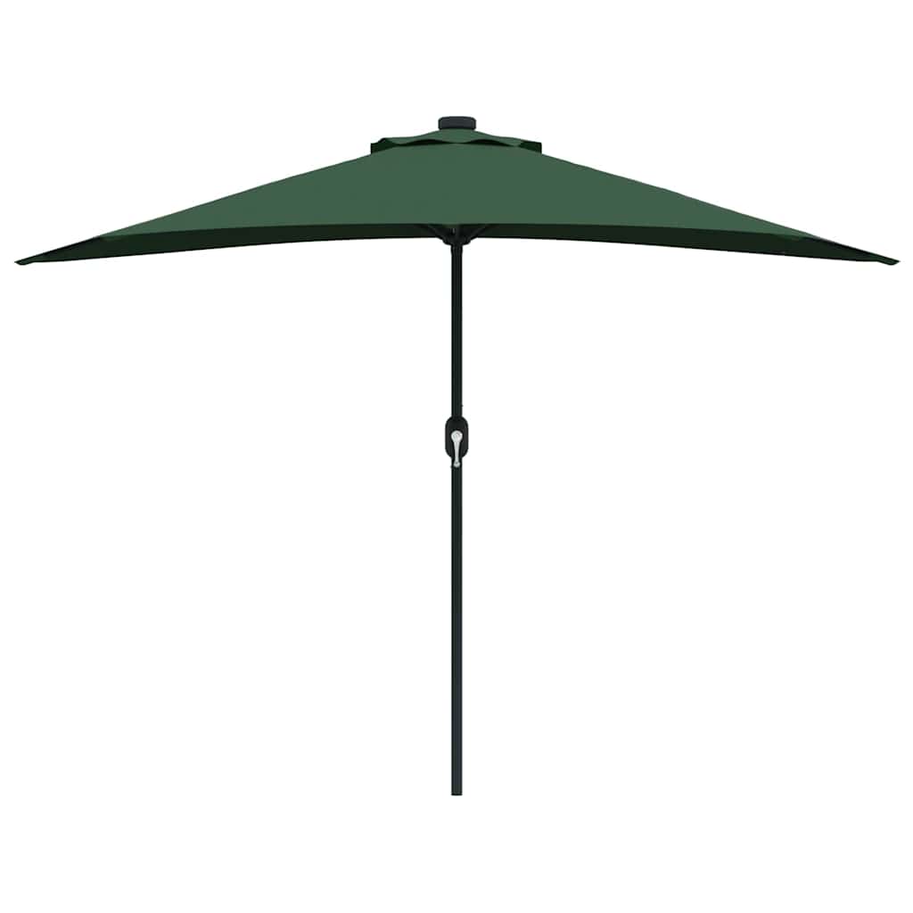 Garden Parasol Half Green 294 x 150 x 224 cm Fabric