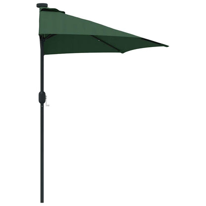 Garden Parasol Half Green 294 x 150 x 224 cm Fabric