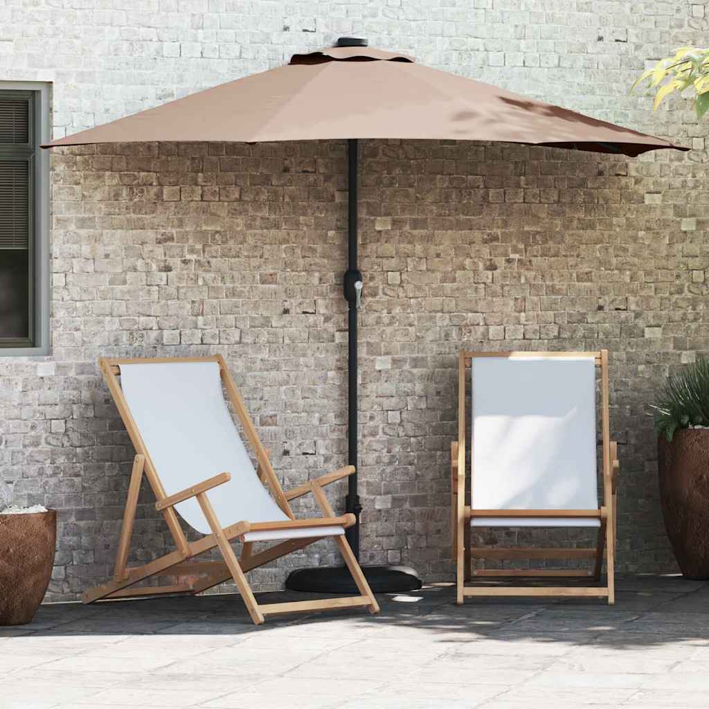 Garden Parasol Taupe 294 x 150 x 224 cm Fabric