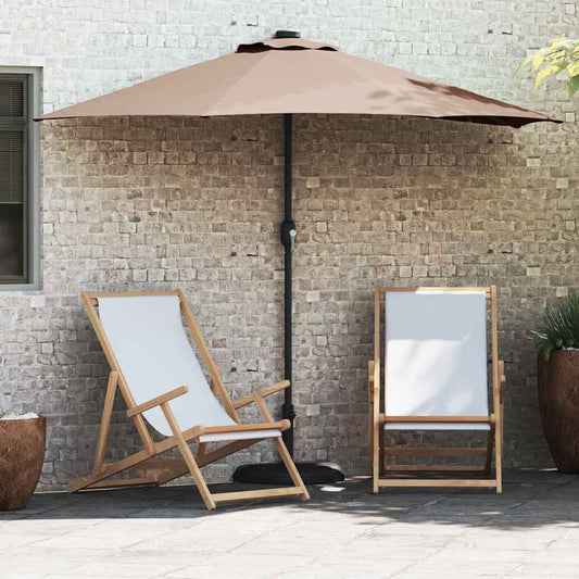 Garden Parasol Taupe 294 x 150 x 224 cm Fabric