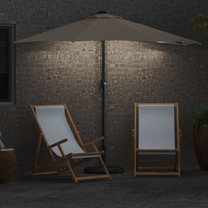 Garden Parasol Taupe 294 x 150 x 224 cm Fabric