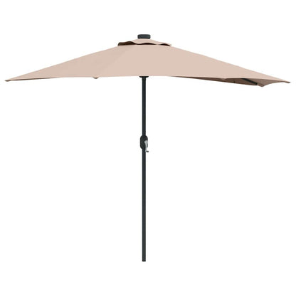Garden Parasol Taupe 294 x 150 x 224 cm Fabric