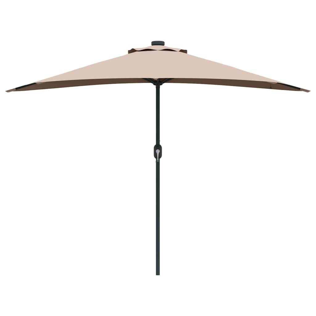 Garden Parasol Taupe 294 x 150 x 224 cm Fabric