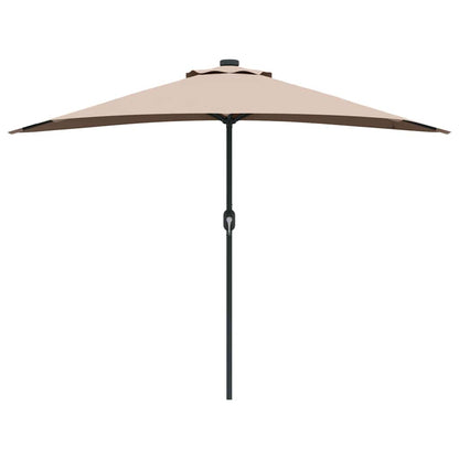 Garden Parasol Taupe 294 x 150 x 224 cm Fabric