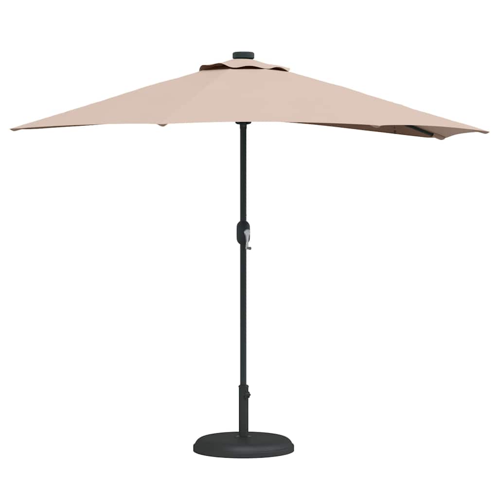 Garden Parasol Taupe 294 x 150 x 224 cm Fabric
