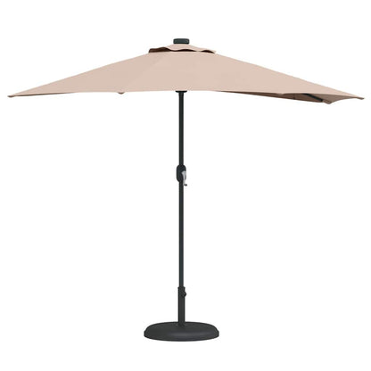 Garden Parasol Taupe 294 x 150 x 224 cm Fabric
