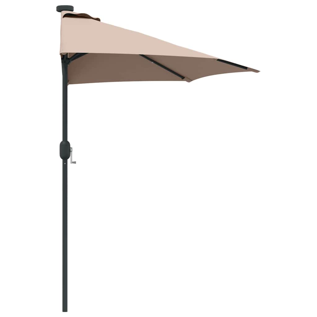 Garden Parasol Taupe 294 x 150 x 224 cm Fabric