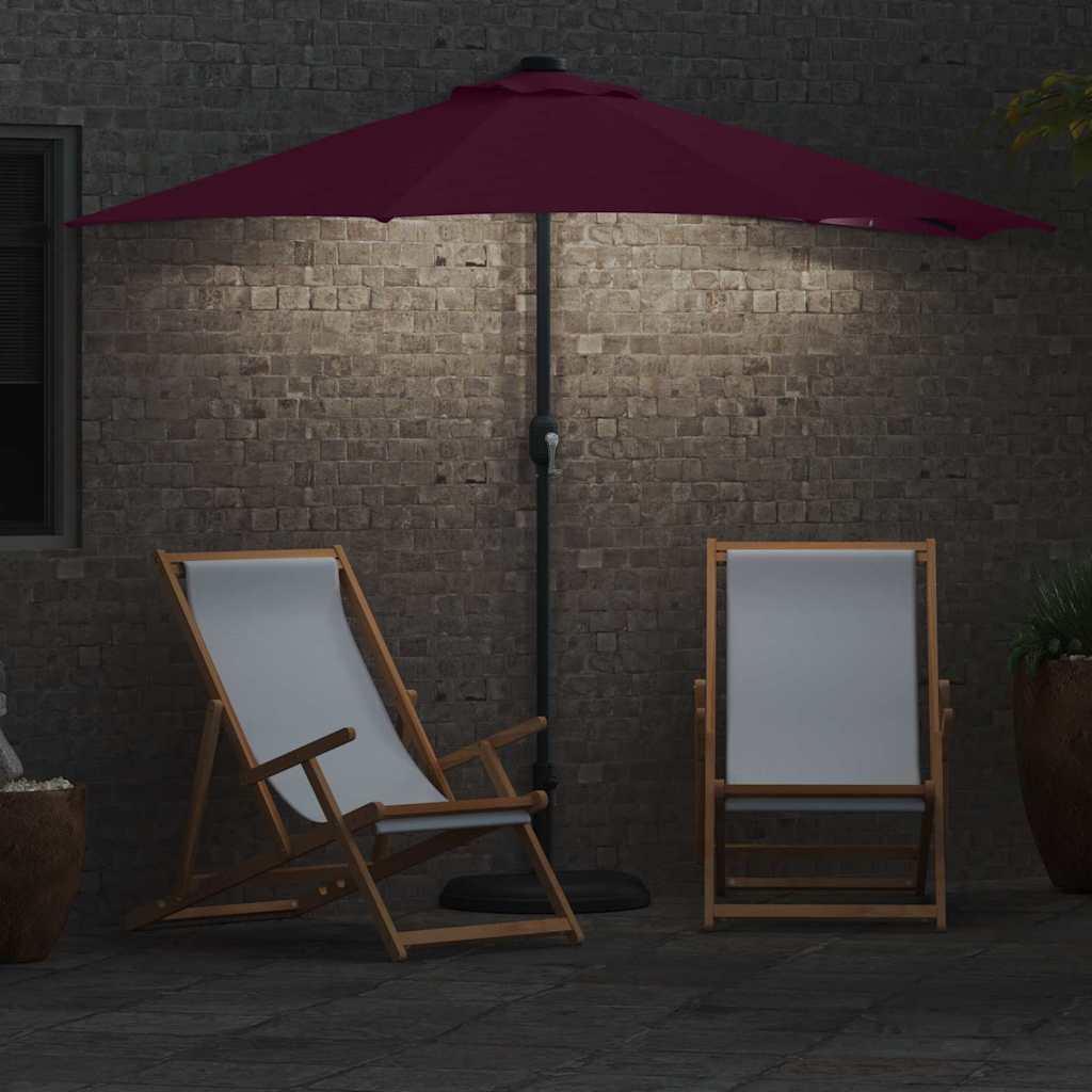 Garden Parasol Bordeaux red 294 x 150 x 224 cm Fabric