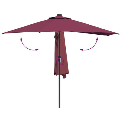 Garden Parasol Bordeaux red 294 x 150 x 224 cm Fabric