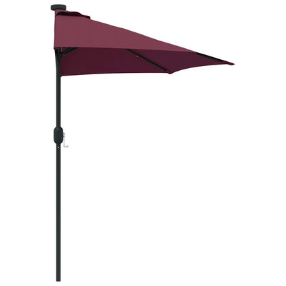Garden Parasol Bordeaux red 294 x 150 x 224 cm Fabric