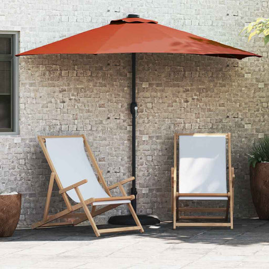 Garden Parasol Terracotta 294 x 150 x 224 cm Fabric