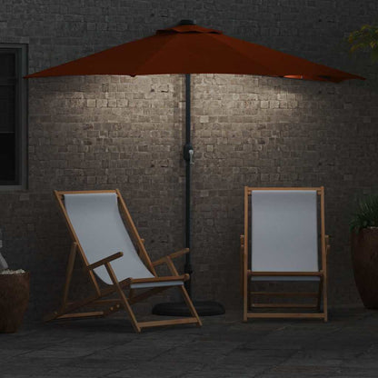 Garden Parasol Terracotta 294 x 150 x 224 cm Fabric