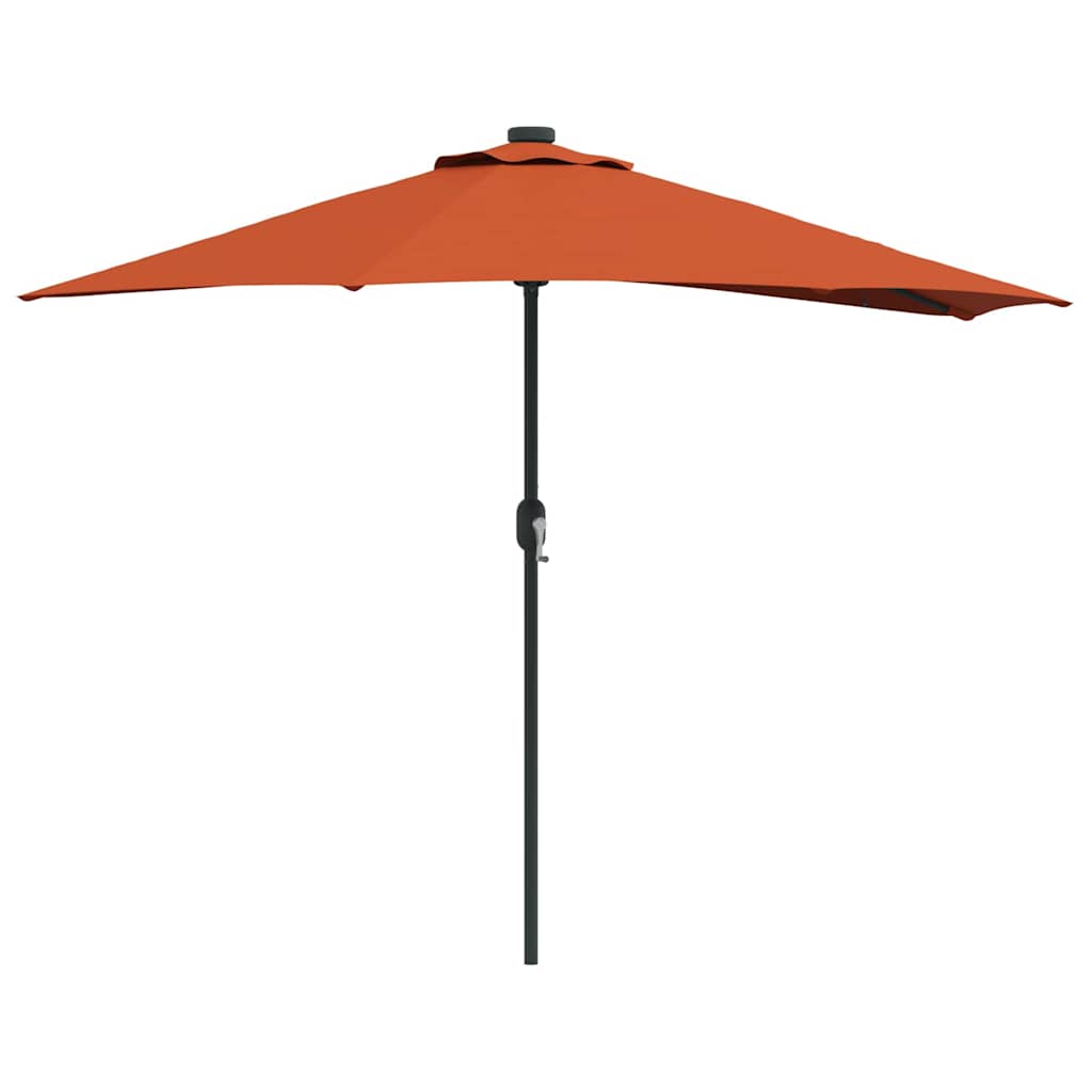 Garden Parasol Terracotta 294 x 150 x 224 cm Fabric