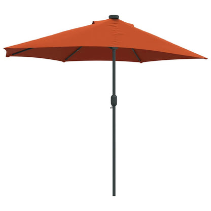Garden Parasol Terracotta 294 x 150 x 224 cm Fabric