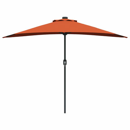 Garden Parasol Terracotta 294 x 150 x 224 cm Fabric