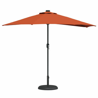 Garden Parasol Terracotta 294 x 150 x 224 cm Fabric