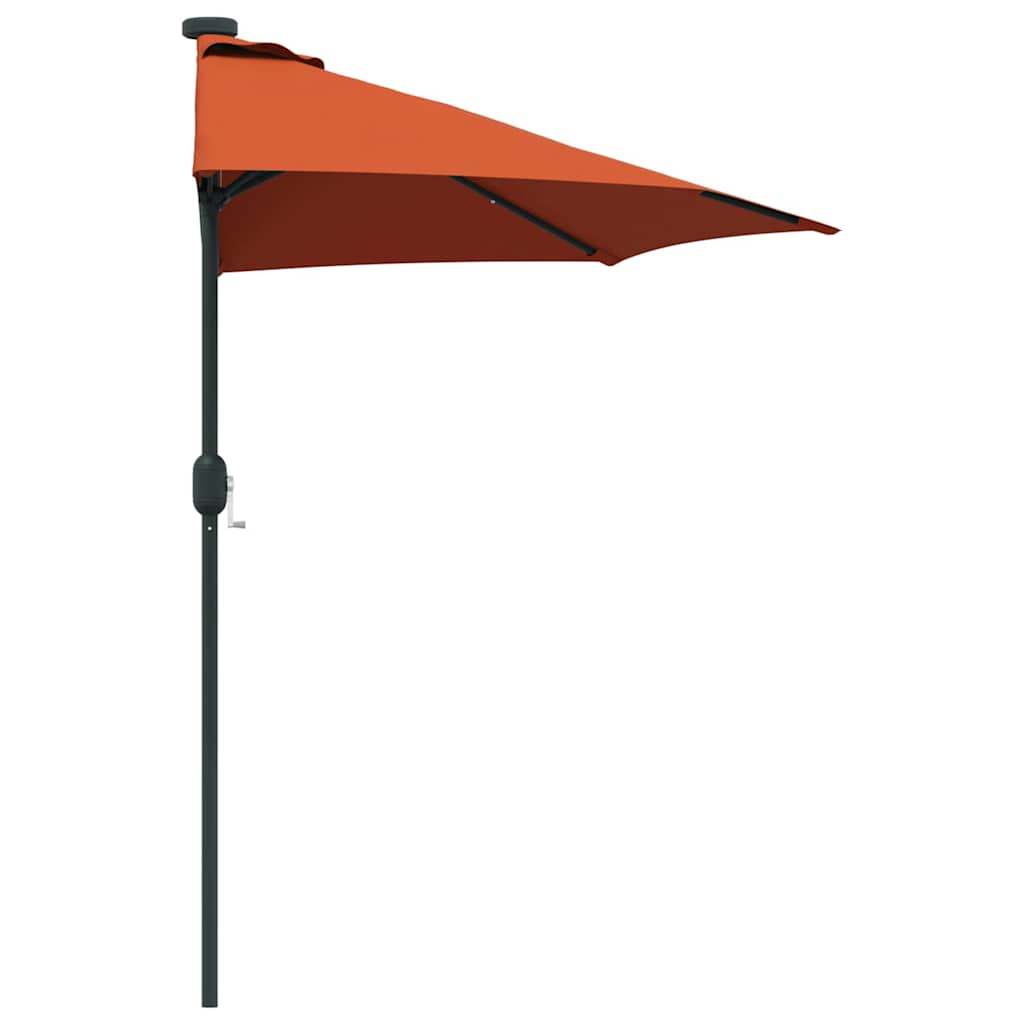 Garden Parasol Terracotta 294 x 150 x 224 cm Fabric