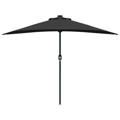Garden Parasol Black 294 x 150 x 224 cm Fabric