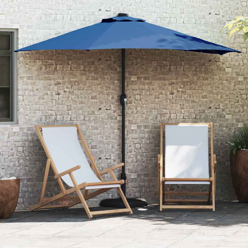 Garden Parasol Azurblau 294 x 150 x 224 cm Fabric