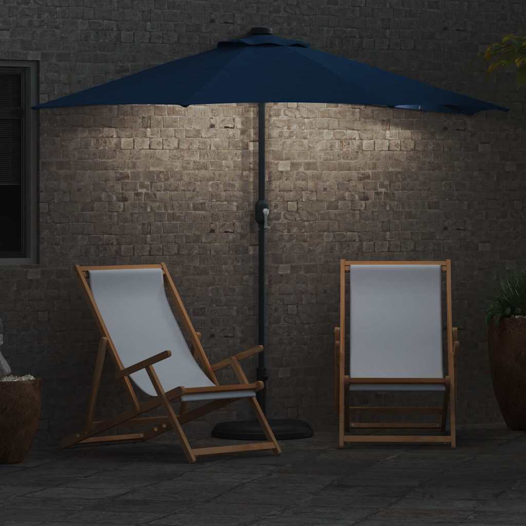 Garden Parasol Azurblau 294 x 150 x 224 cm Fabric