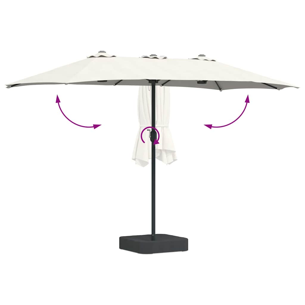 Garden Parasol Sand 385 x 209 x 244 cm Fabric
