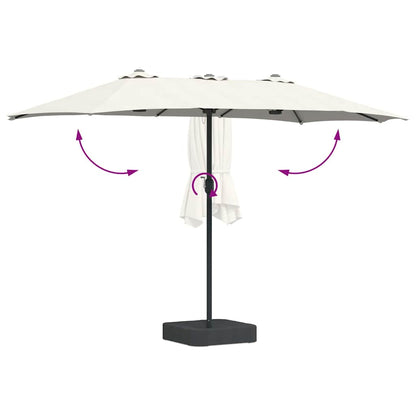 Garden Parasol Sand 385 x 209 x 244 cm Fabric