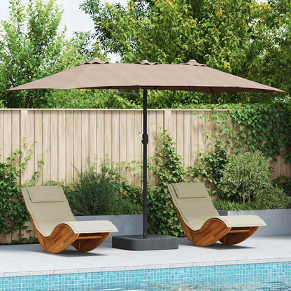 Garden Parasol Taupe 385 x 209 x 244 cm Fabric