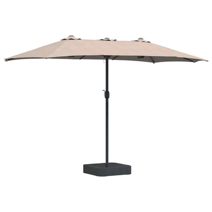 Garden Parasol Taupe 385 x 209 x 244 cm Fabric