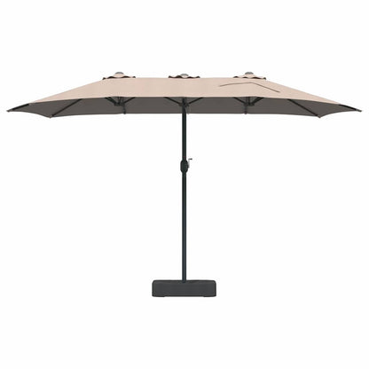Garden Parasol Taupe 385 x 209 x 244 cm Fabric