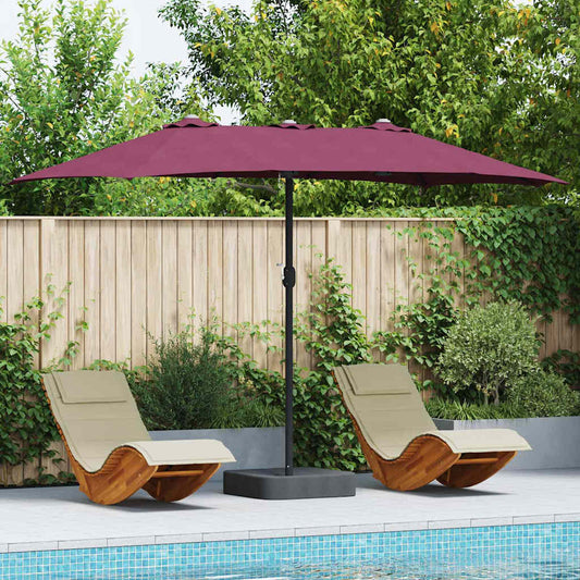 Garden Parasol Bordeaux red 385 x 209 x 244 cm Fabric