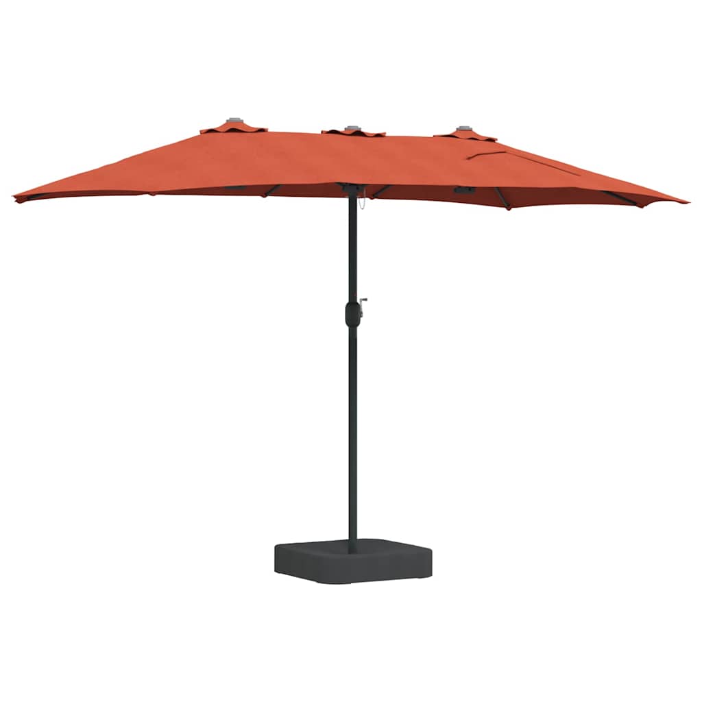 Garden Parasol Terracotta 385 x 209 x 244 cm Fabric