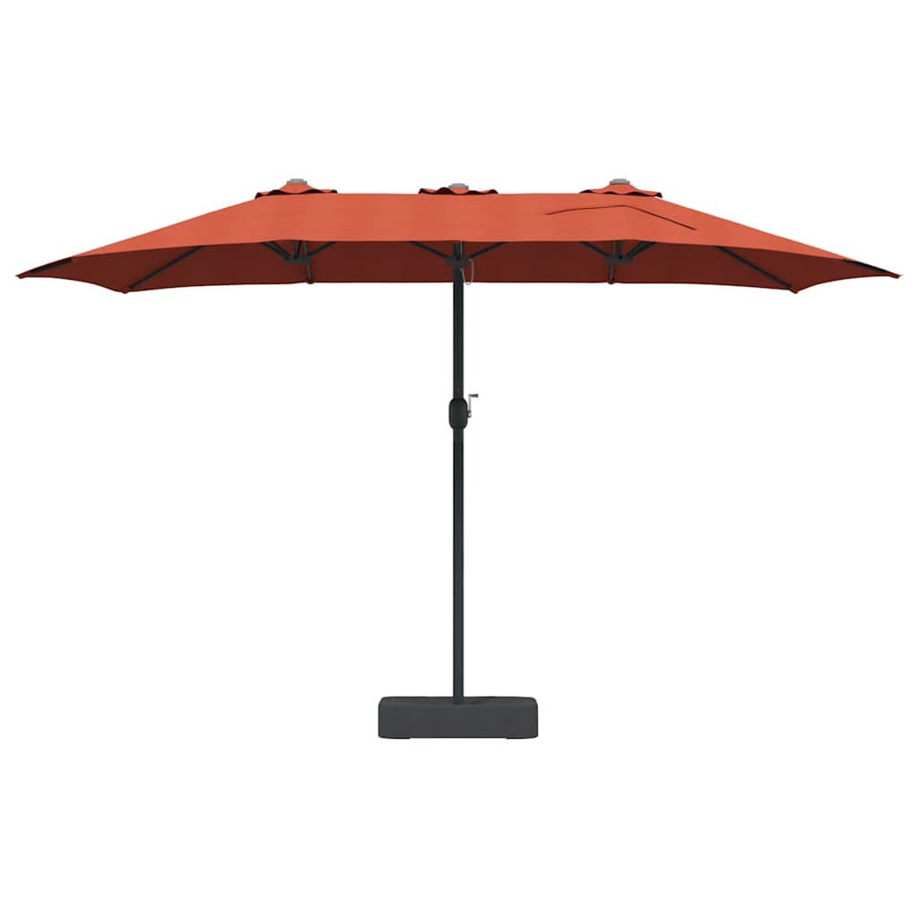 Garden Parasol Terracotta 385 x 209 x 244 cm Fabric